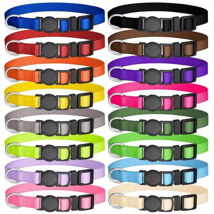16 PCS Puppy Collars, Safety Buckle Collars for Litter Nylon Adjustable Small Puppies, Breakaway ID Whelping Pet Supplies,Stuff,