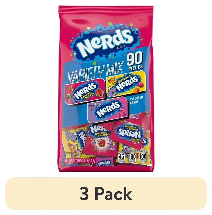 (3 pack) Nerds Variety Pack 90 Count 41.76 Ounce Mixed Bag