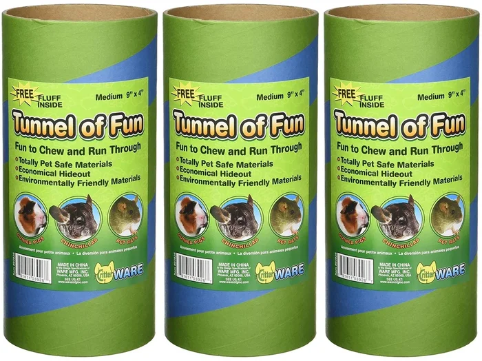 (3 Pack) Ware Manufacturing Tunnels Of Fun Small Pet Hideaway, Medium