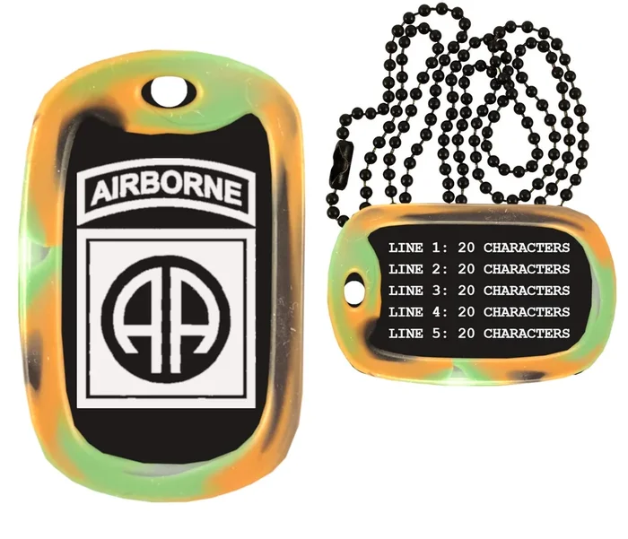 82Nd Airborne Military Dog Tag Necklace – Custom Engraved – Made In Usa
