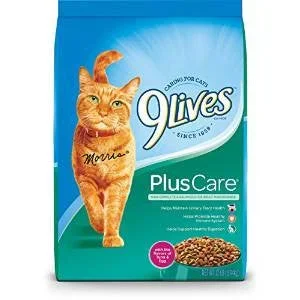 9 Lives Plus Care Formula Dry Cat Food-12-lb-{L-1}