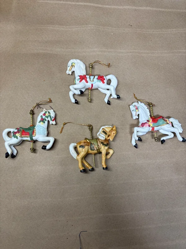 (A) Ceramic Carousel Horse Ornaments