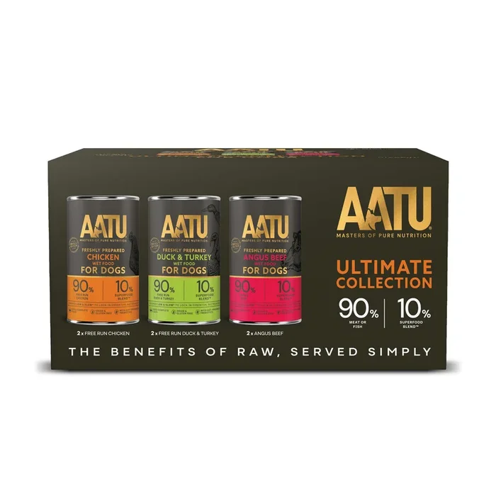 AATU Ultimate Adult Wet Dog Food Variety Multipack 6 x 400g