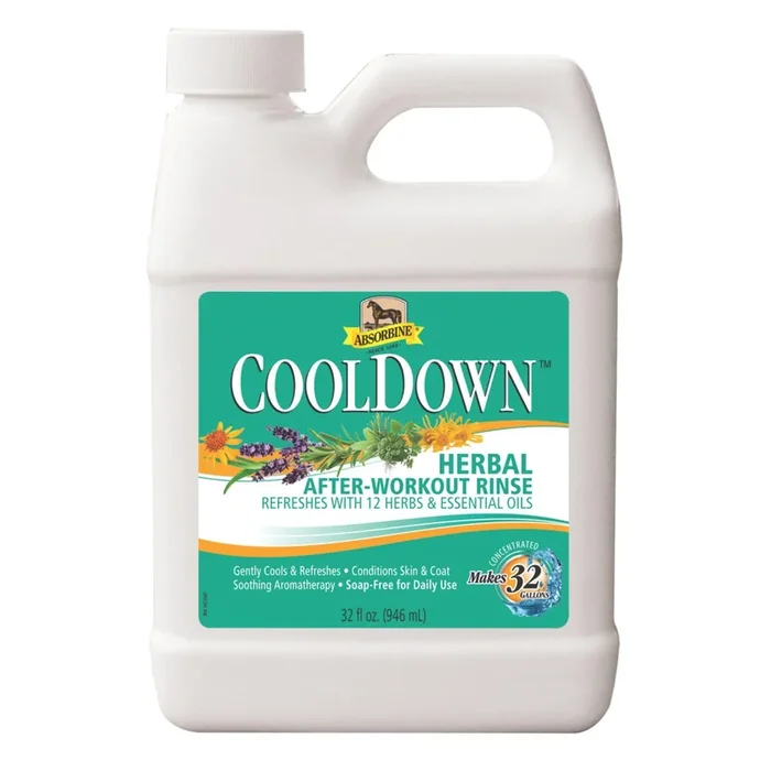 Absorbine Cooldown Herbal After Workout Rinse, 12 Herbs & Essential Oils, Soap-Free Formula, Concentrate Makes 32 Gallons