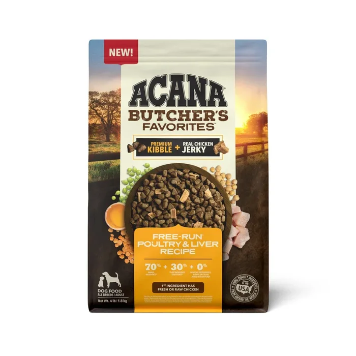 Acana Butcher’s Favorites Dry Dog Food Free-Run Poultry & Liver 4 lb
