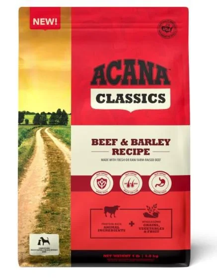 Acana Classics Dry Dog Food Beef & Barley 4#