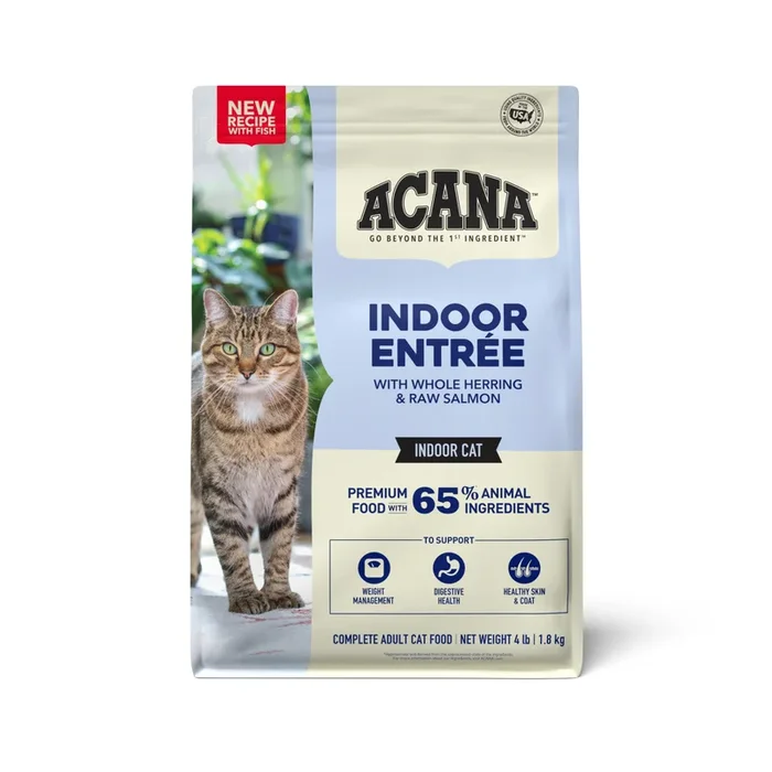 Acana Indoor Dry Cat Food Whole Herring & Raw Salmon 4 lb
