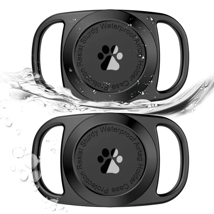 Airtag Dog Collar Holder, [2 Pack], Waterproof Protective Case For Apple Airtag, Durable & Lightweight With Full-Body Protection