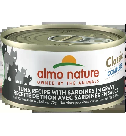 Almo Classic Complete Wet Cat Food – Tuna & Sardine – 2.47oz Can