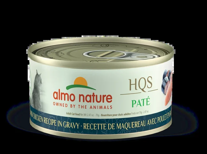 Almo Nature – HQS Natural Mackerel and Chicken in Gravy Wet Cat Food