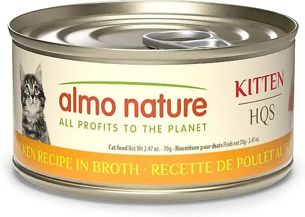 Almo Nature HQS Kitten Wet Cat Food – Chicken in Broth – 2.47 Can