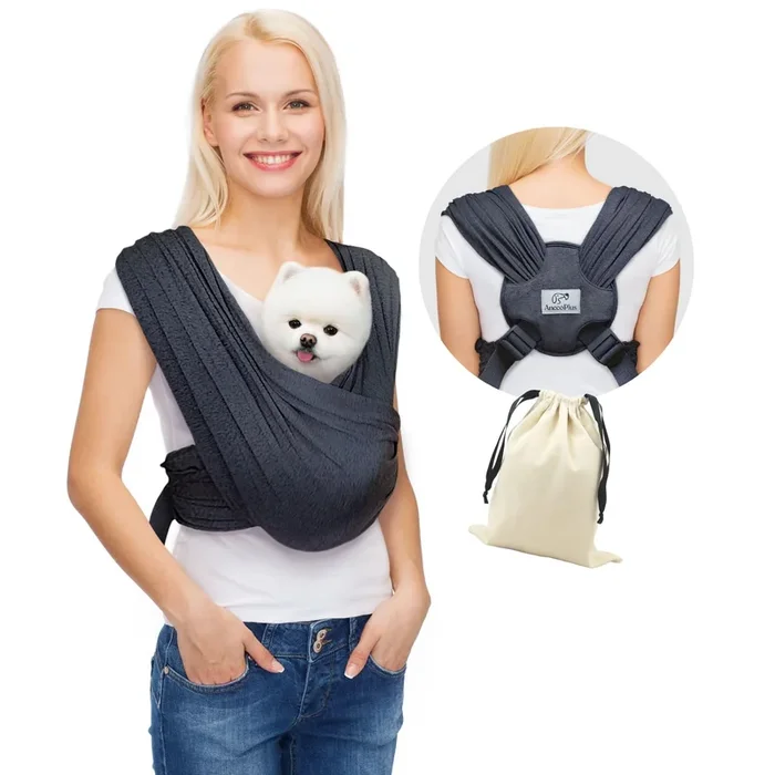 Anccoplus Dog Carrier For Small Dogs, Front Facing Dog Carrier Sling, Hands Free Cat Sling, Size Adjustable, Reducing Back Pain,