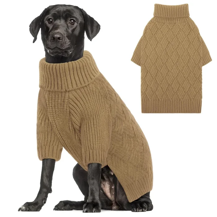 AOFITEE XL Dog Sweater, Dog Sweater Large Size Dog, Large Dog Sweaters for Female Dogs Male Dogs, Turtleneck Thick Warm Knitted