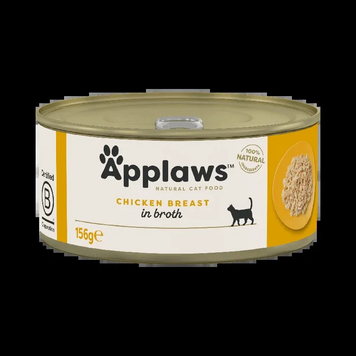Applaws Natural Adult Wet Cat Food Chicken Breast in Broth 156g