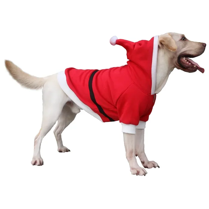 Arunners Santa Claus Father Christmas Costumes Clothes For Extra Large Dogs Hoodies Labrador Rottweiler Great Dane, Red, 7X-Larg