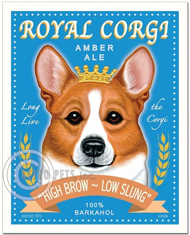 B-119 8×10 Art Print, Corgi “Royal Corgi”