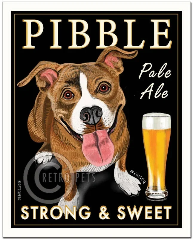 B-127 8×10 Print, Pitbull Terrier Pit Bull “Pibble Pale Ale”