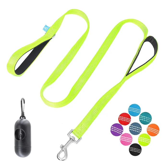 Baapet Two Handle Dog Leash, Dual Soft Padded Handles With Traffic Control Handle Leash For Small Medium Or Large Dogs (3/4′ X
