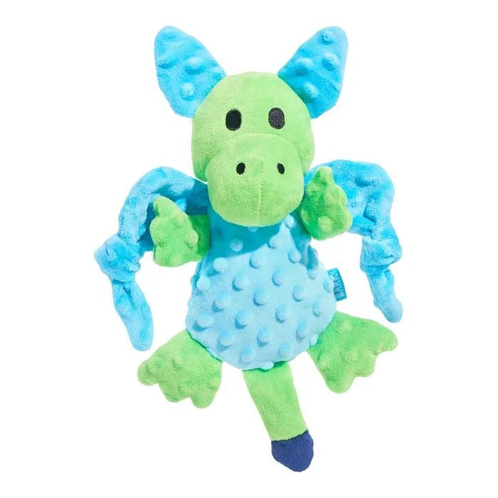 Bark Humbert The Dragon Blue Green Plush Dog Toy All Sizes