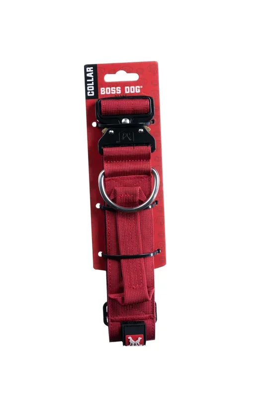 Boss Dog Tactical Collar, Red, Large