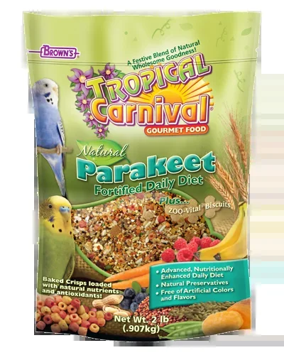 Brown’s Tropical Carnival® Natural Parakeet Fortified Daily Diet – 2 lb.
