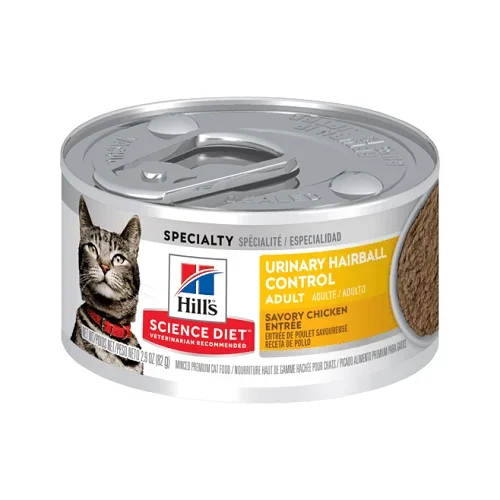 Canned Cat Food – Adult – Urinary Hairball Control – Savory Chicken Entrée