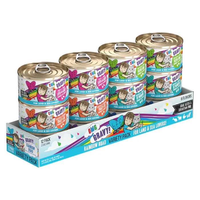 Canned Cat Food – BFF OMG Gravy! – Rainbow Road – Variety Pack