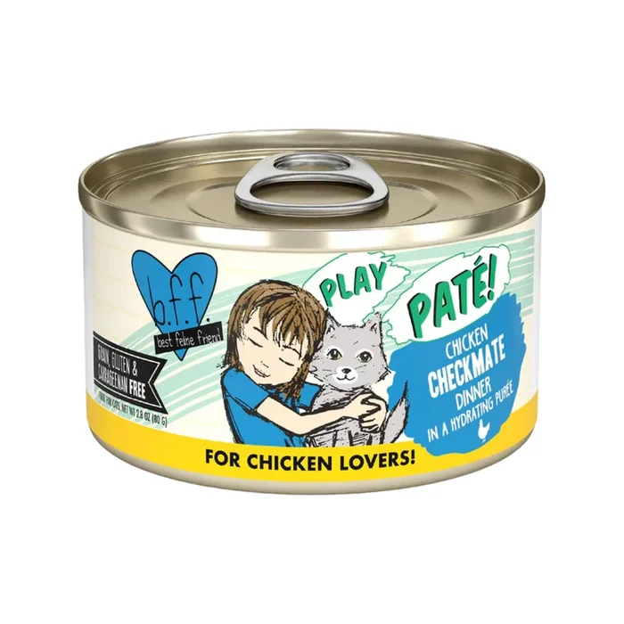 Canned Cat Food – BFF PLAY Paté – Checkmate – Chicken Dinner in a Hydrating Purée