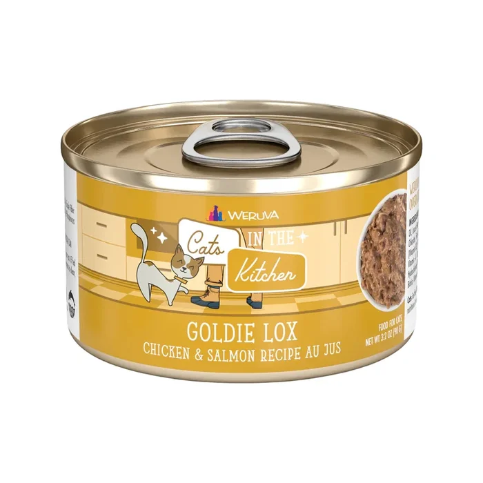 Canned Cat Food – Cats in the Kitchen – Goldie Lox – Chicken & Salmon Recipe Au Jus