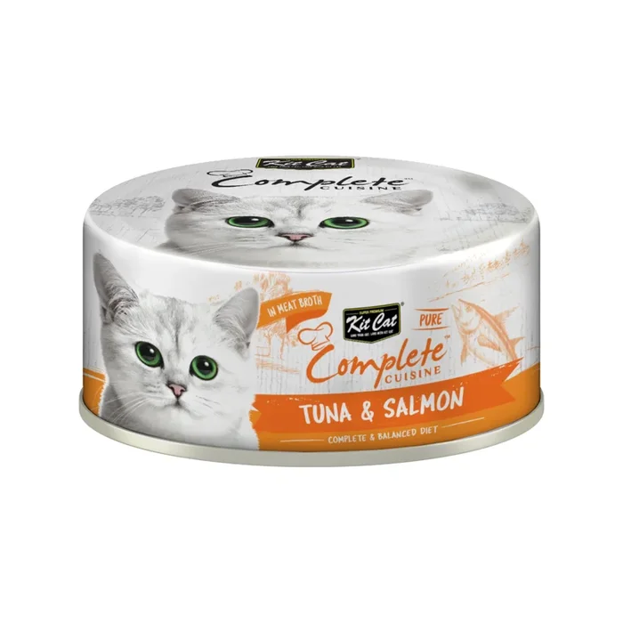 Canned Cat Food – Complete Cuisine – Tuna & Salmon in Broth – 70 g