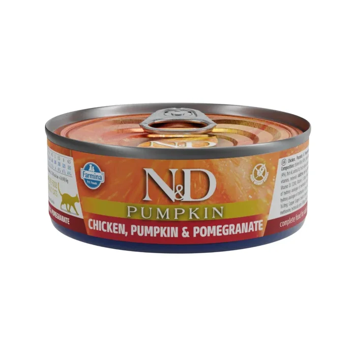 Canned Cat Food – N & D – PUMPKIN – Chicken, Pumpkin & Pomegranate – Adult