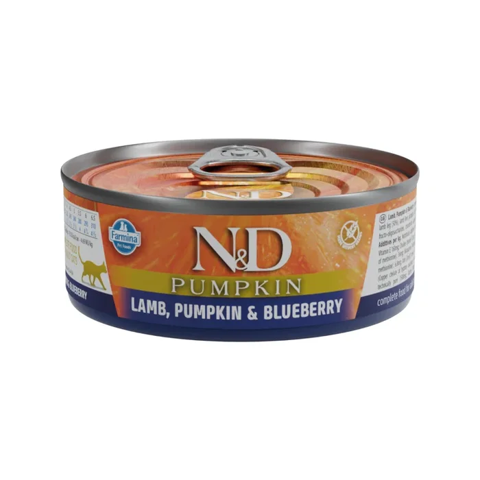 Canned Cat Food – N & D – PUMPKIN – Lamb, Pumpkin & Blueberry – Adult
