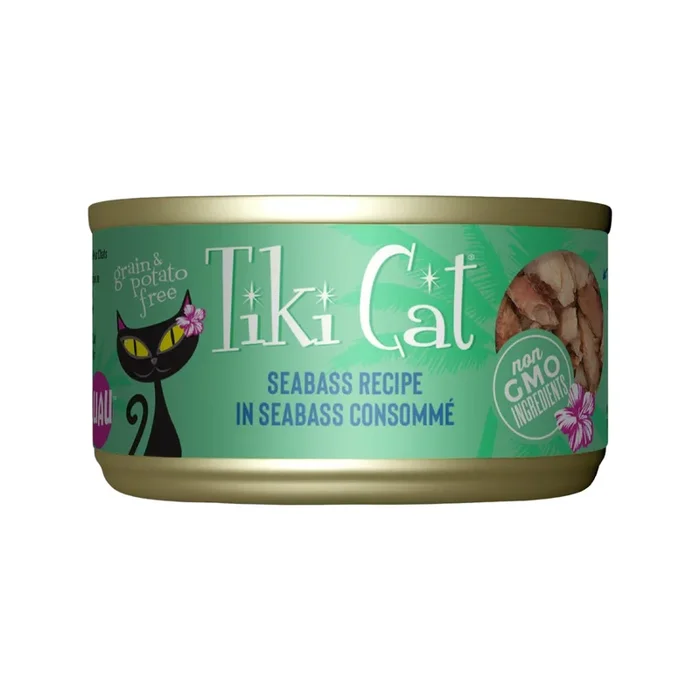Canned Cat Food – Oahu LUAU – Seabass Recipe in Seabass Consommé