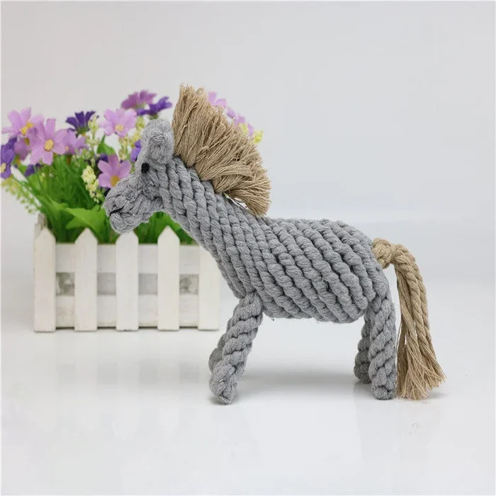 Cat & Dog Dental Cleaning Rope Toy – Horse?