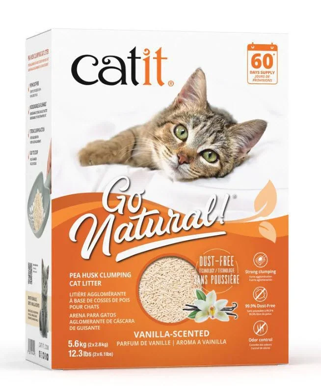 Catit Go Natural! Pea Husk Clumping Cat Litter – Natural – 14 L box