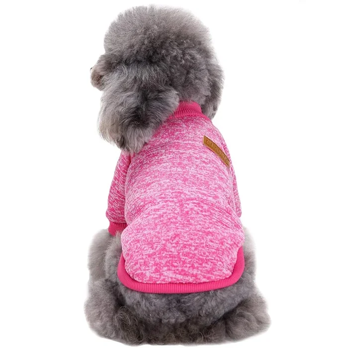 Chborless Pet Dog Classic Knitwear Sweater Warm Winter Puppy Pet Coat Soft Sweater Clothing For Small Dogs (Xxs, Rose)