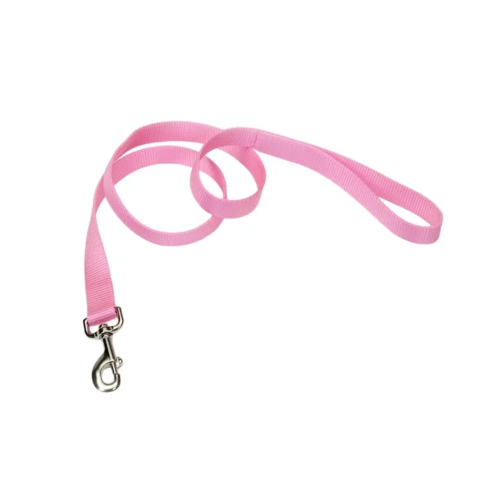 Coastal® Single-Ply Dog Leash, Light Pink 3/8″ x 6′