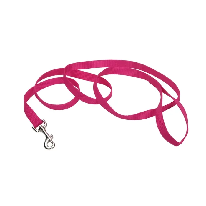 Coastal® Single-Ply Dog Leash, Pink 1″ x 6′