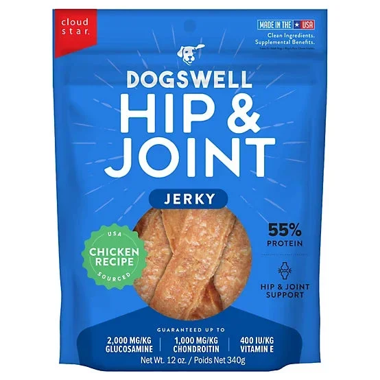 Dogswell Hip & Joint Jerky Treats, Chicken Recipe 12 oz