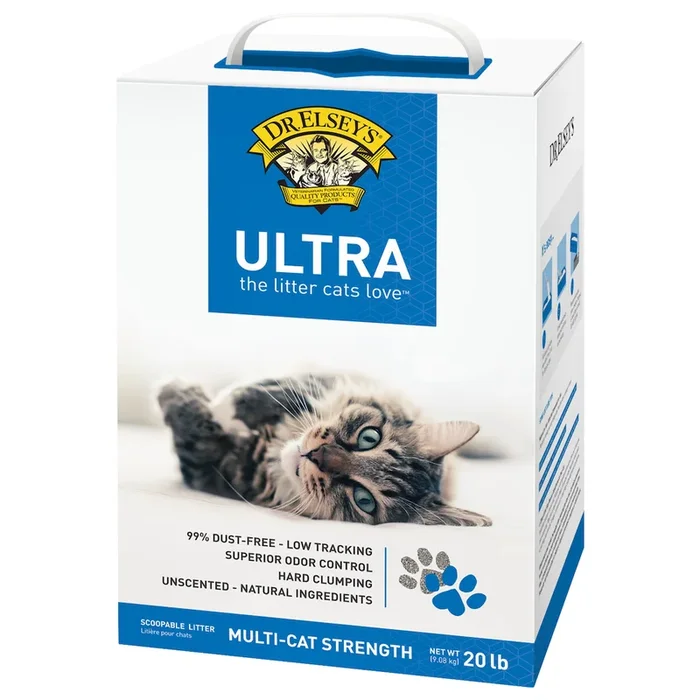 Dr. Elsey’s Ultra Unscented Clumping Cat Litter 20lb Box