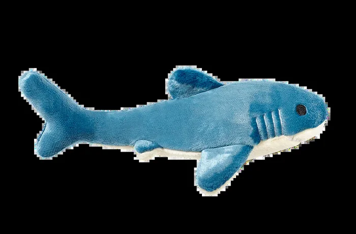 Fluff and Tuff Tank Shark Dog Toy – Durable Plush Squeaky Small 12″