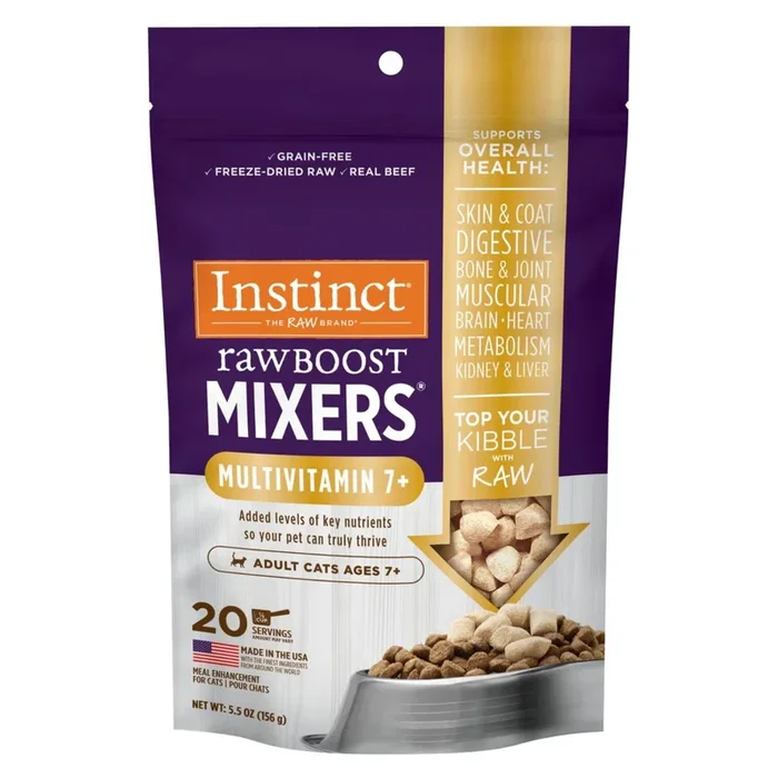 Freeze Dried Cat Food Topper – Raw Boost Mixers – MultiVitamin – Adult 7+
