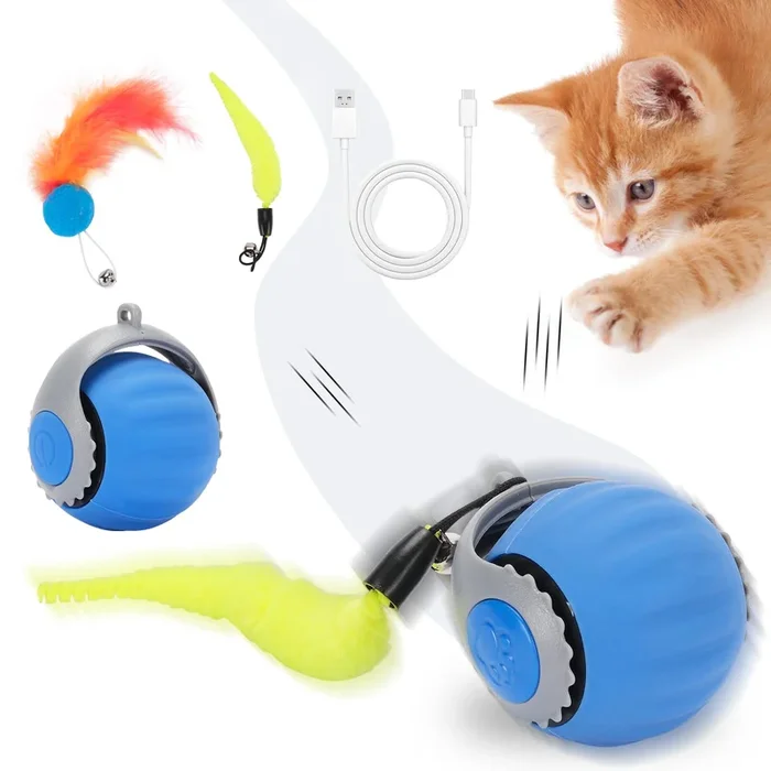Goldsuccess Speedy 3.0 Tail Speed Moving Tail 2.0 Cat Toy Ball For Bored Adult Cat Interactive Automatic Moving Hunting Toy Ball