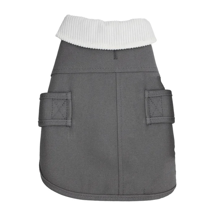 GREY CANVAS DOG COAT