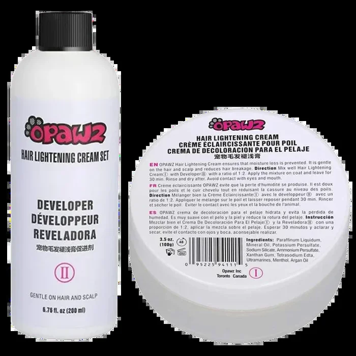Hair Color Lightening Cream 100g and Developer 200ml Set by Opawz