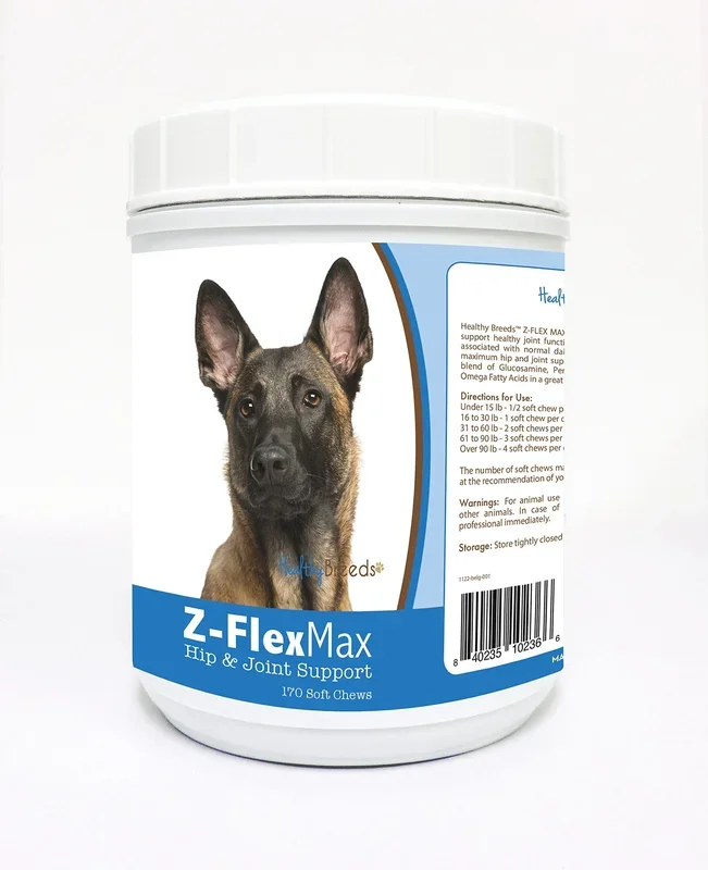 Healthy Breeds Belgian Malinois Z-Flex Max Hip and Joint Soft Chews 170 Count