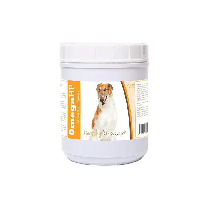 Healthy Breeds Borzois Omega HP Fatty Acid Skin and Coat Support Soft Chews 90 Count