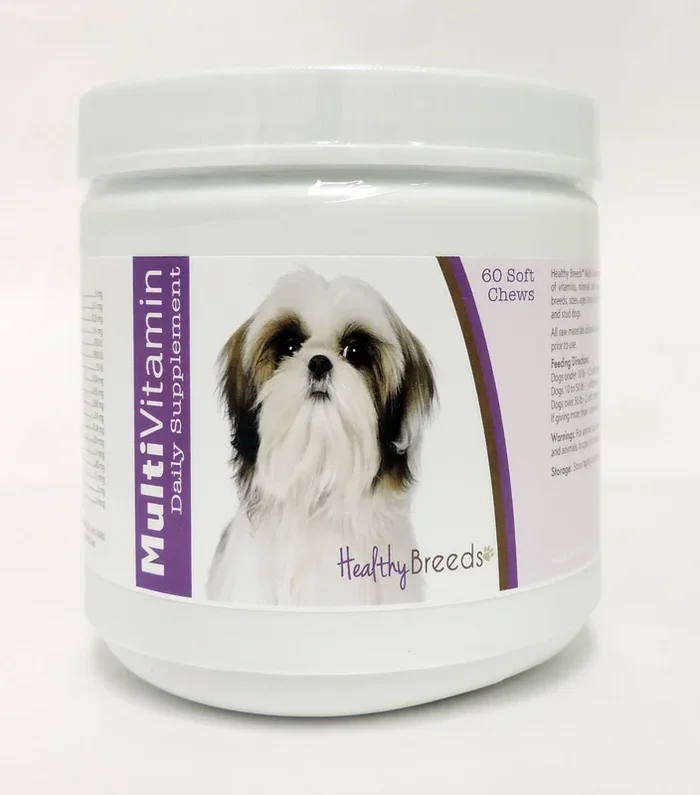 Healthy Breeds Dog Multivitamin Soft Chew Treats for Shih Tzu HB- Over 200 Breeds – for Small Medium & Large Breeds – Easier Tha