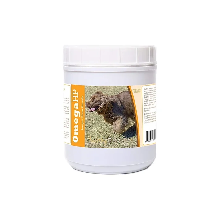Healthy Breeds Sussex Spaniel Omega HP Fatty Acid Skin and Coat Support Soft Chews 90 Count