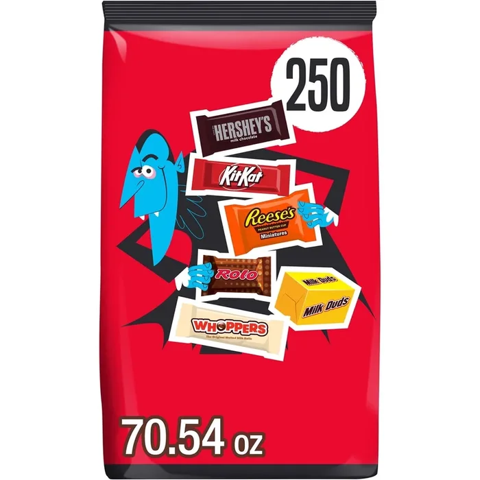 Hershey Assorted Flavored Halloween Candy, Bulk Bag 70.54 oz, 250 Pieces